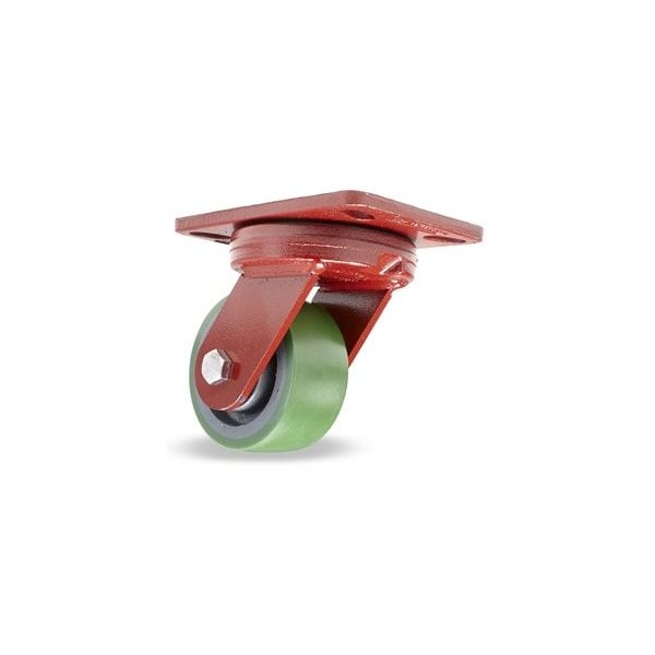 Kingpinless Swivel Caster, 4" x 2" Duralast (95A) Wheel, 3/4" Sealed Precision Ball Bearings